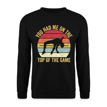 Saut à la perche amusant Saut à la perche - Sweat-shirt Unisexe - noir - Devant - Alina (178cm) & Michal (187cm)