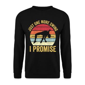 Funny Pole Vault Stabhochsprung Nur noch ein Schwu - Unisex Pullover - Schwarz - Vorne - Alina (178cm) & Michal (187cm)