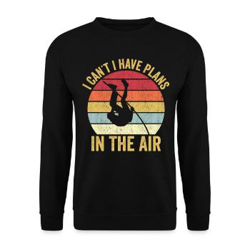 Fun Pole Vault Pole Vault - Unisex Sweatshirt - black - Front - Alina (178cm) & Michal (187cm)