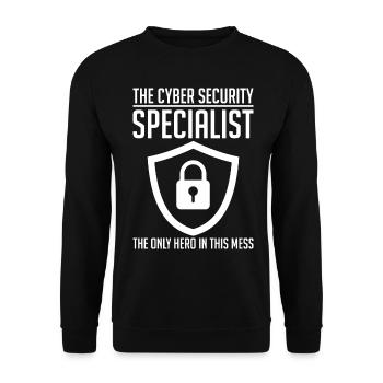 Cybersecurity Computer Security Cybersecurity - Unisex Sweatshirt - black - Front - Alina (178cm) & Michal (187cm)