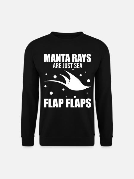 Funny Manta Ray Stingray - Unisex Sweatshirt - black