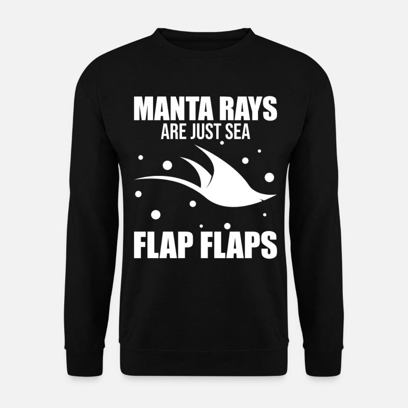 Lustiger Manta-Rochen Stachelrochen - Unisex Pullover - Schwarz