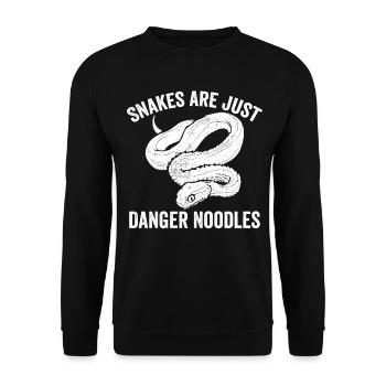 Les serpents drôles ne sont que des nouilles dangereuses - Sweat-shirt Unisexe - noir - Devant - Alina (178cm) & Michal (187cm)