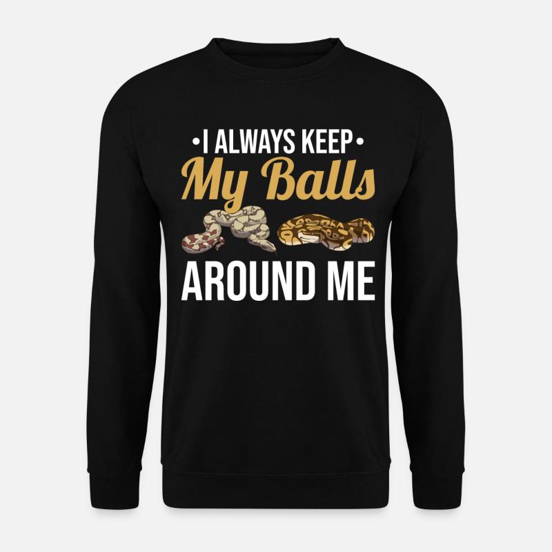 Funny Ball Python Snake - Unisex Sweatshirt - black
