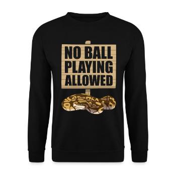 Drôle de boule Python Serpent - Sweat-shirt Unisexe - noir - Devant - Alina (178cm) & Michal (187cm)