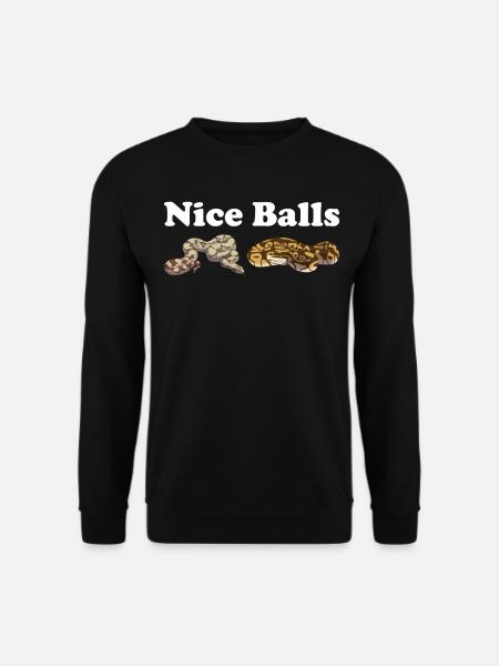 Drôle de boule Python Serpent - Sweat-shirt Unisexe - noir
