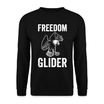 Drôle de planeur Falcon Freedom - Sweat-shirt Unisexe - noir - Devant - Alina (178cm) & Michal (187cm)