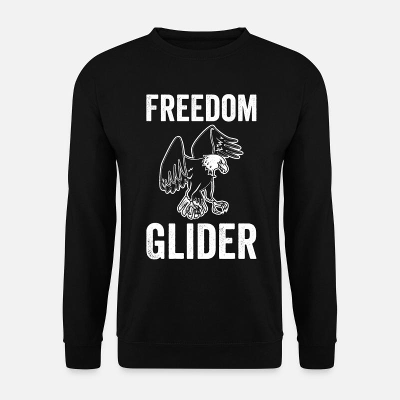 Funny Falcon Freedom Glider - Unisex Sweatshirt - black