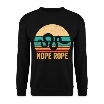 Drôle de corde serpent rétro - Sweat-shirt Unisexe - noir - Devant - Alina (178cm) & Michal (187cm)