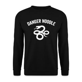 Schlange Gefahr Nudel - Unisex Pullover - Schwarz - Vorne - Alina (178cm) & Michal (187cm)