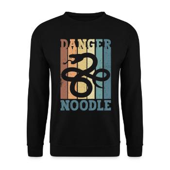 Snake Danger Noodle Rétro - Sweat-shirt Unisexe - noir - Devant - Alina (178cm) & Michal (187cm)