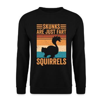 Les mouffettes drôles ne sont que des pets d’écureuil rétro - Sweat-shirt Unisexe - noir - Devant - Alina (178cm) & Michal (187cm)
