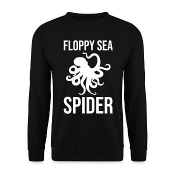Funny Octopus Floppy Sea Spider - Unisex Sweatshirt - black - Front - Alina (178cm) & Michal (187cm)