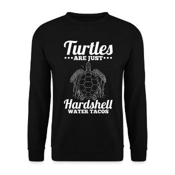 Les tortues drôles ne sont que des tacos aquatiques - Sweat-shirt Unisexe - noir - Devant - Alina (178cm) & Michal (187cm)