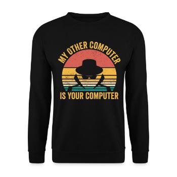 Funny Cybersecurity Computer Security - Unisex Sweatshirt - black - Front - Alina (178cm) & Michal (187cm)