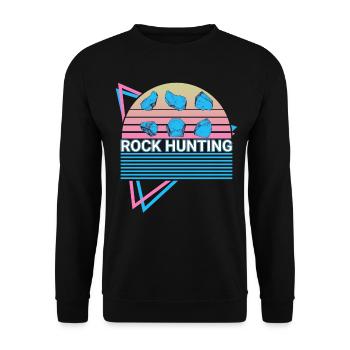 Rock Hunting Rock Hunter Retro - Unisex Sweatshirt - black - Front - Alina (178cm) & Michal (187cm)