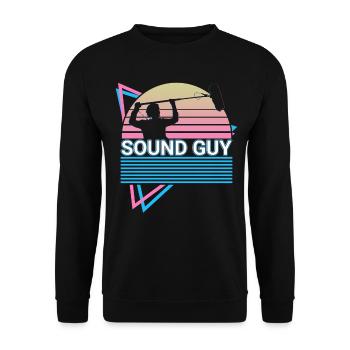 Ingénieur du son Rétro - Sweat-shirt Unisexe - noir - Devant - Alina (178cm) & Michal (187cm)