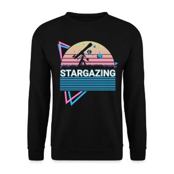 Sterngucker Stargazer Retro - Unisex Sweatshirt - black - Front - Alina (178cm) & Michal (187cm)