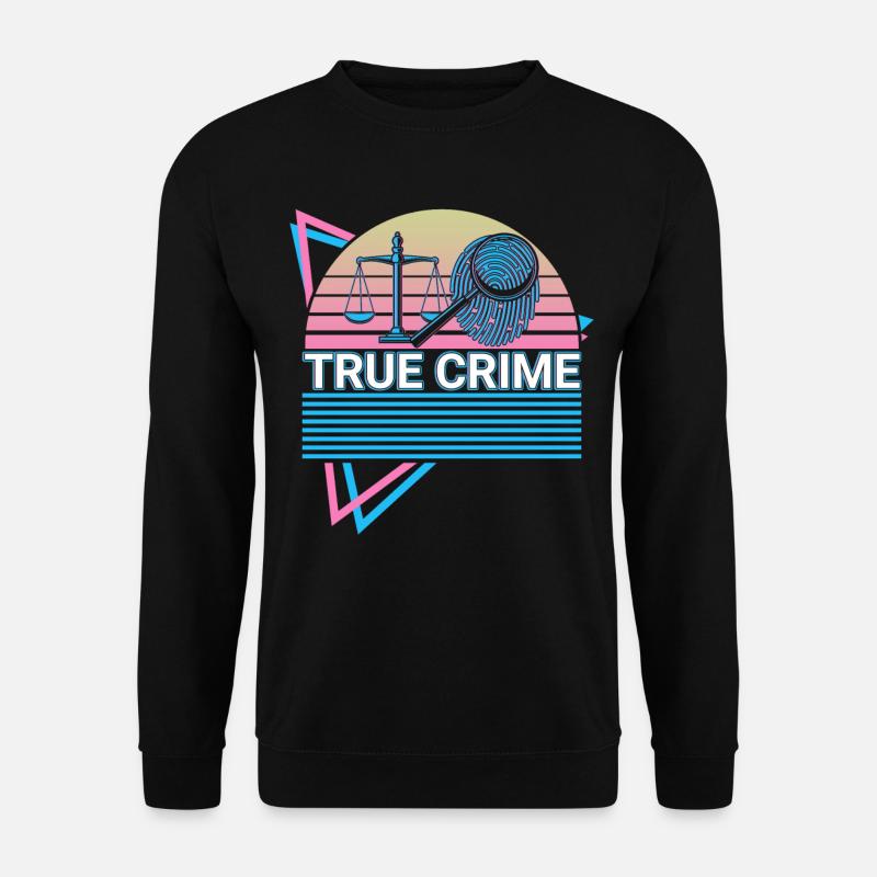 True Crime Retro - Unisex Pullover - Schwarz