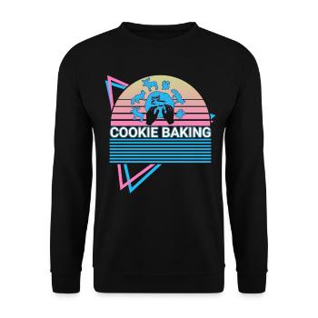 Biscuits de cuisson Baker Rétro - Sweat-shirt Unisexe - noir - Devant - Alina (178cm) & Michal (187cm)