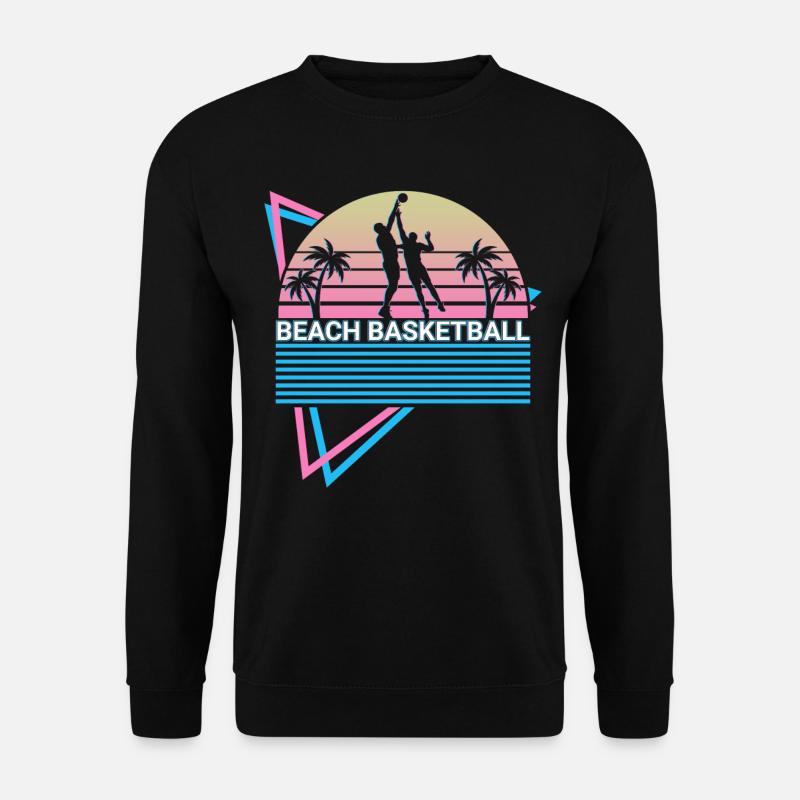 Beach Basketball Player Retro - Unisex Sweatshirt - black