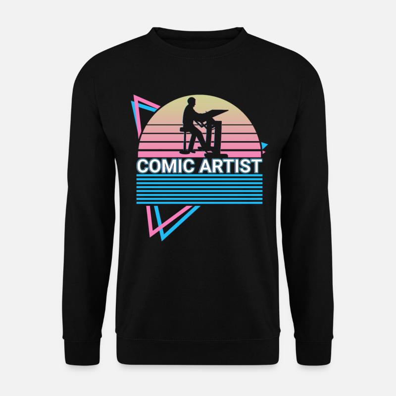Dessinateur de bande dessinée rétro - Sweat-shirt Unisexe - noir