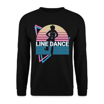 Line Dance Rétro - Sweat-shirt Unisexe - noir - Devant - Alina (178cm) & Michal (187cm)