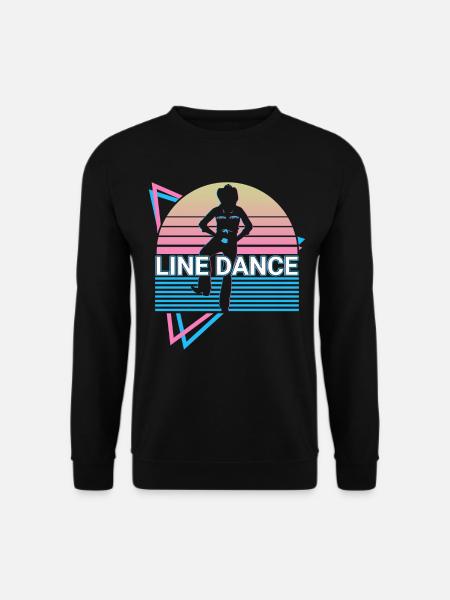 Line Dance Retro - Unisex Sweatshirt - black