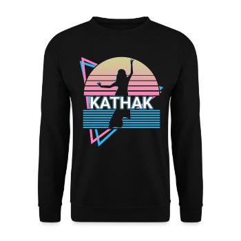 Kathak Indian Dance Rétro - Sweat-shirt Unisexe - noir - Devant - Alina (178cm) & Michal (187cm)