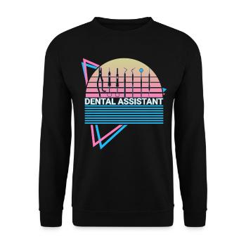 Assistante dentaire rétro - Sweat-shirt Unisexe - noir - Devant - Alina (178cm) & Michal (187cm)