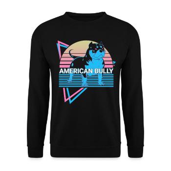 American Bully Retro - Sweat-shirt Unisexe - noir - Devant - Alina (178cm) & Michal (187cm)
