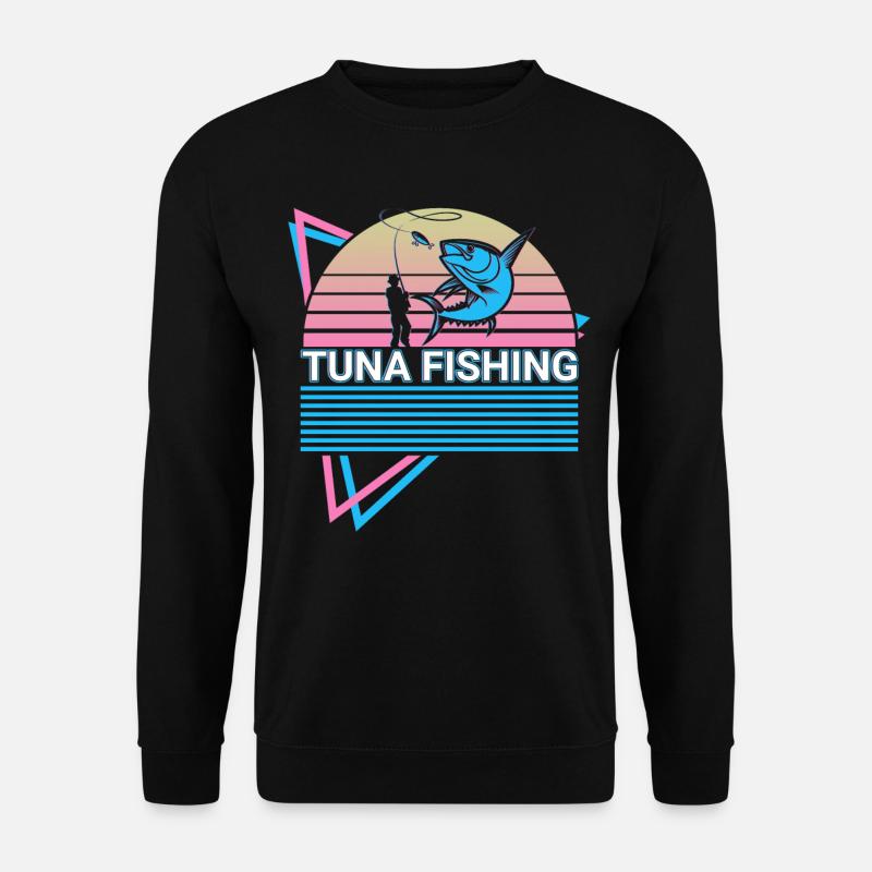 Thunfischfang Fischer Retro - Unisex Pullover - Schwarz