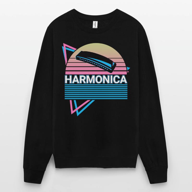 Harmonica Player Harmonica Player Retro Unisex Sweatshirt
