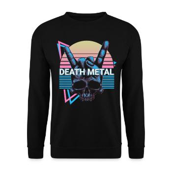 Death Metal Rétro - Sweat-shirt Unisexe - noir - Devant - Alina (178cm) & Michal (187cm)