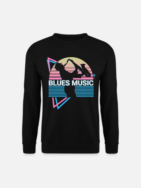 Blues Music Retro - Unisex Sweatshirt - black