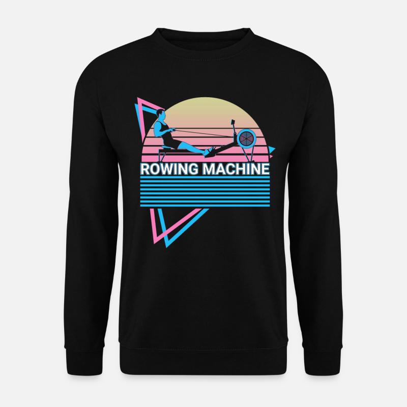 Rudergerät Retro - Unisex Pullover - Schwarz
