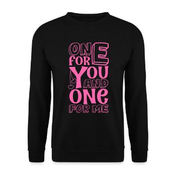 One for you and one for me - Cherries - Unisex Sweatshirt - black - Front - Alina (178cm) & Michal (187cm)