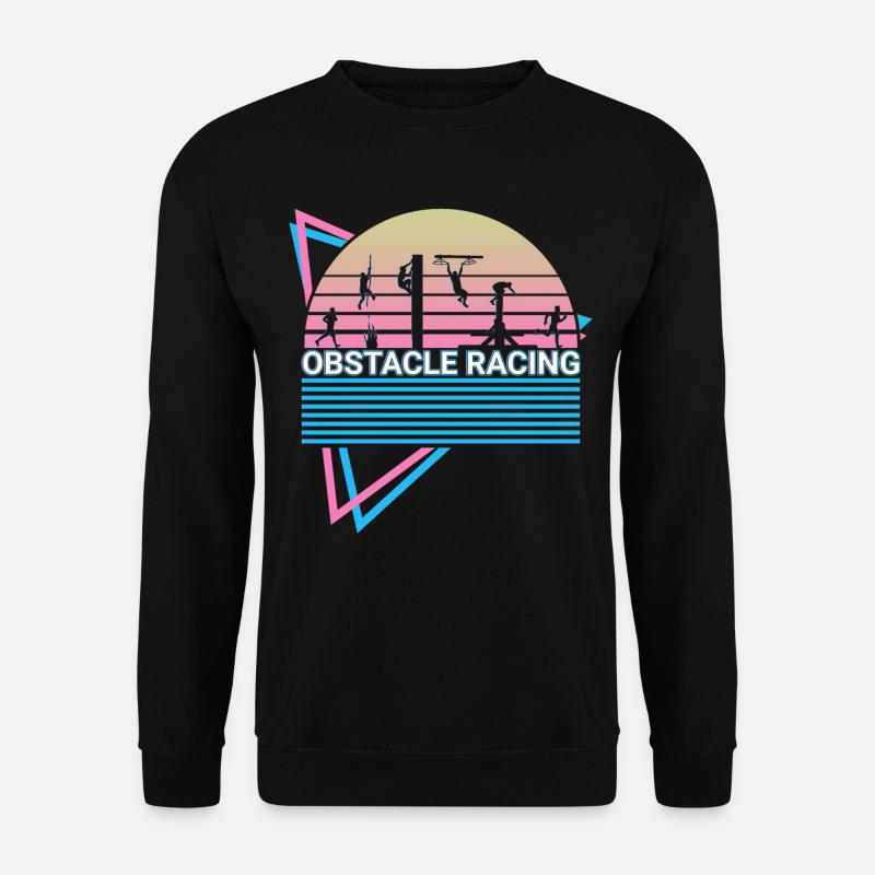 Course d’obstacles rétro - Sweat-shirt Unisexe - noir