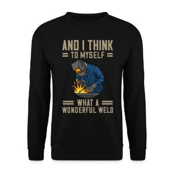 Welder saying for proud metal workers and - Unisex Sweatshirt - black - Front - Alina (178cm) & Michal (187cm)