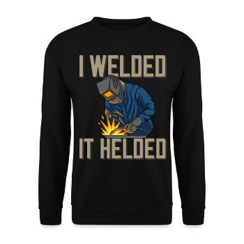 Welder saying for proud metal workers and - Unisex Sweatshirt - black - Front - Alina (178cm) & Michal (187cm)