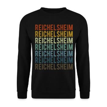 Reichelsheim Ville Rétro Vintage - Sweat-shirt Unisexe - noir - Devant - Alina (178cm) & Michal (187cm)
