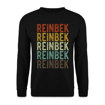 Reinbek City Retro Vintage - Unisex Sweatshirt - black - Front - Alina (178cm) & Michal (187cm)