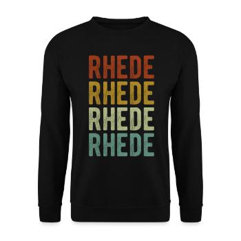 Rhede City Retro Vintage - Unisex Sweatshirt - black - Front - Alina (178cm) & Michal (187cm)
