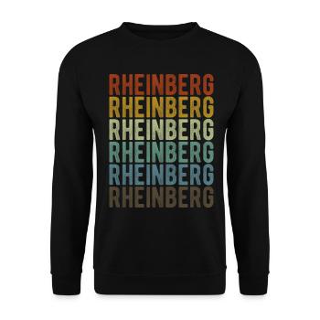 Rheinberg City Retro Vintage - Unisex Sweatshirt - black - Front - Alina (178cm) & Michal (187cm)