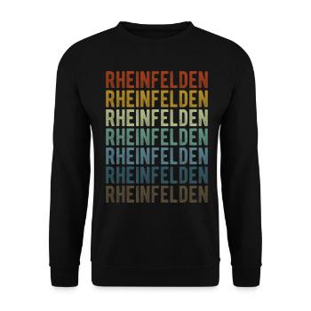 Rheinfelden City Retro Vintage - Unisex Sweatshirt - black - Front - Alina (178cm) & Michal (187cm)