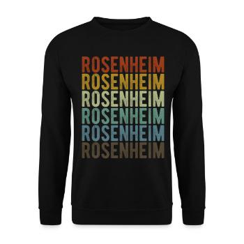 Rosenheim City Retro Vintage - Unisex Sweatshirt - black - Front - Alina (178cm) & Michal (187cm)