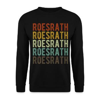 Roesrath City Retro Vintage - Unisex Sweatshirt - black - Front - Alina (178cm) & Michal (187cm)