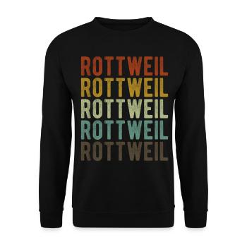 Rottweil City Retro Vintage - Unisex Sweatshirt - black - Front - Alina (178cm) & Michal (187cm)