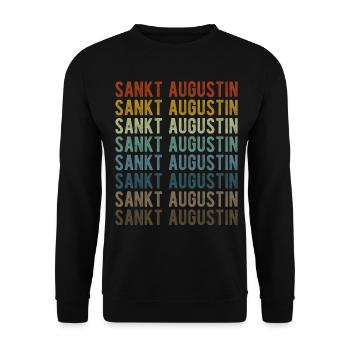 Sankt Augustin Town Rétro Vintage - Sweat-shirt Unisexe - noir - Devant - Alina (178cm) & Michal (187cm)