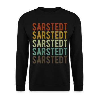 Sarstedt City Retro Vintage - Unisex Sweatshirt - black - Front - Alina (178cm) & Michal (187cm)